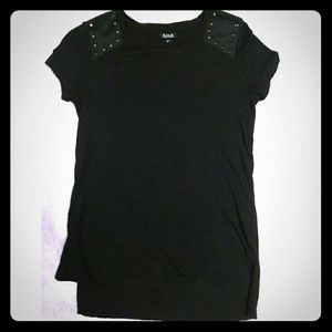Black shirt with shoulder details - xs, like new